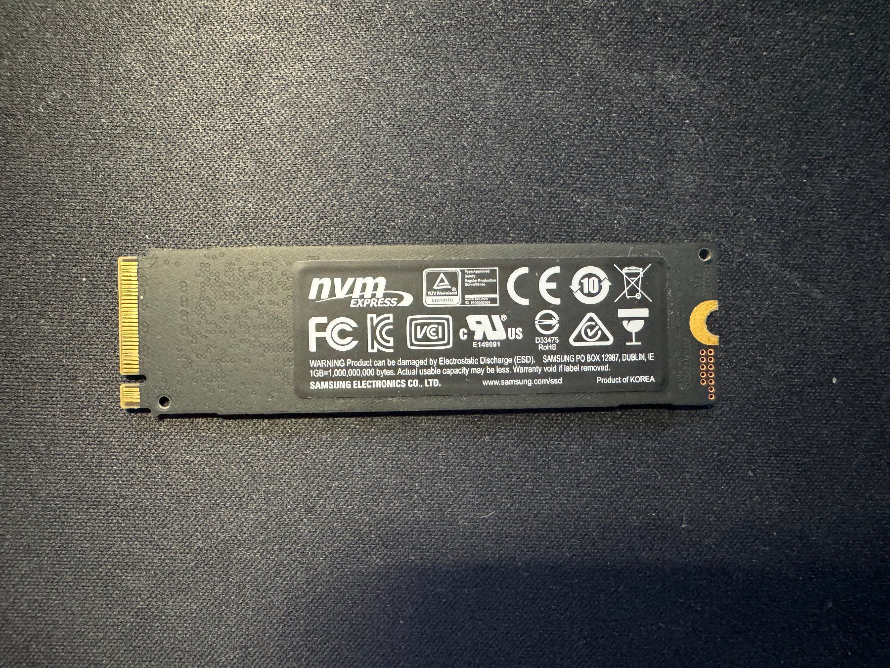 Samsung Harddisks: Samsung 970 EVO NVMe M.2 SSD – Gebraucht aus Bremgarten AG von joker_eat_world 2