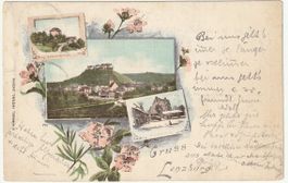 Litho Gruss aus Lenzburg 1898