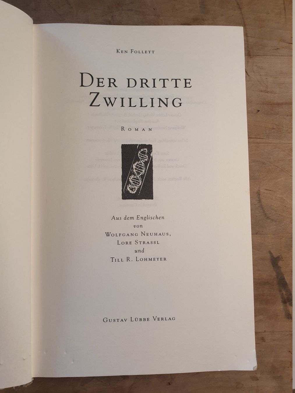 Libri: Der dritte Zwilling Ken Follet Lübbe – Usato da Zürich venduto da loosebone 2