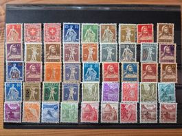 CH-Briefmarken ** auf Karte N7 Zustand gemäss Bild