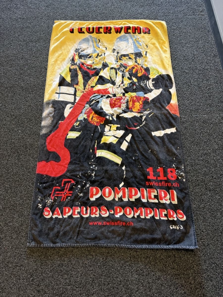 Teli da bagno: Bad/Frottiertuch Feuerwehr & Pompiers – Usato da Thun venduto da BanjoDan
