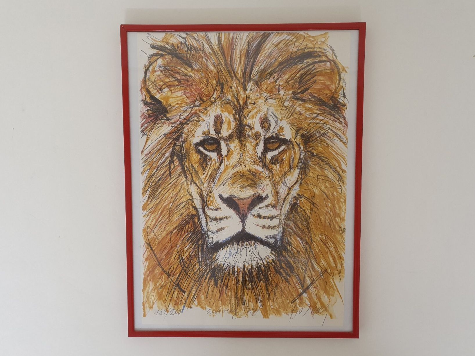 Grafiken & Lithographien: Lithographie Fritz Hug "LÖWENKOPF" - sign., dat. + nummer. – Neu (gemäss Beschreibung) aus Aegerten von taxidermo 1