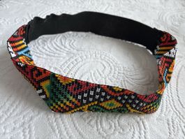 Haarband aus Rocailles Glasperlen, Handarbeit, Kolumbien