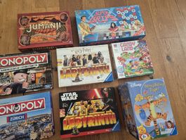 Brettspiele 8 Stk. Monopoly, Labyrinth usw.