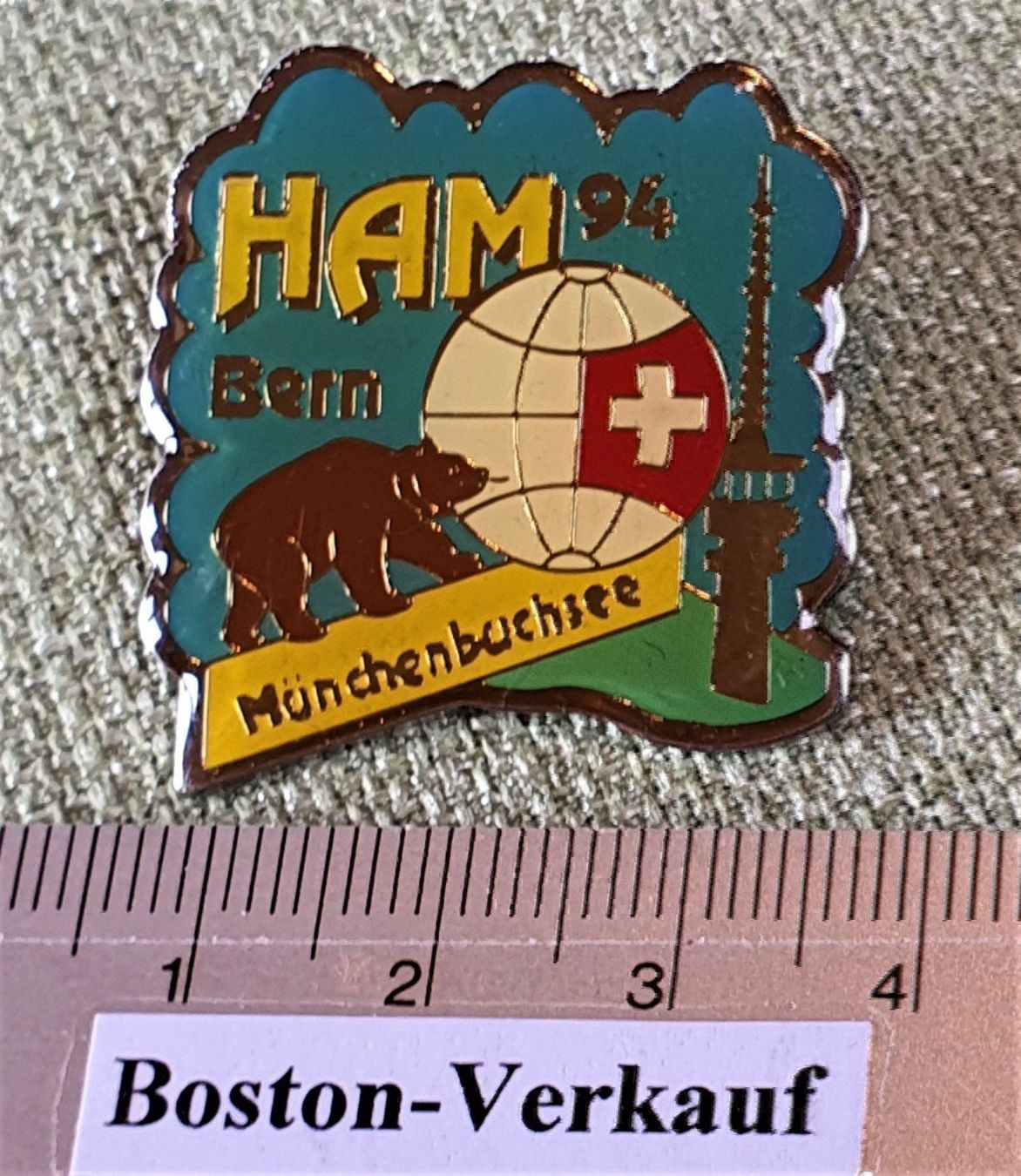 Placchette & Badge: B782 - Pin Münchenbuchsee HAM 94 Bern CH – Usato da Reinach BL venduto da Boston-Verkauf 1