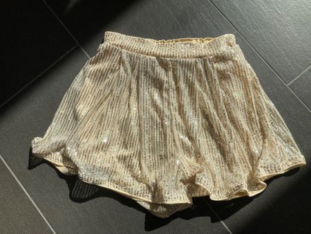 kurze Glitzerhose Gr. XS mit Innenhose