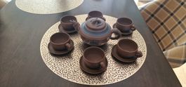 Group Chinese Yixing Zisha Tea Set Purple Clay