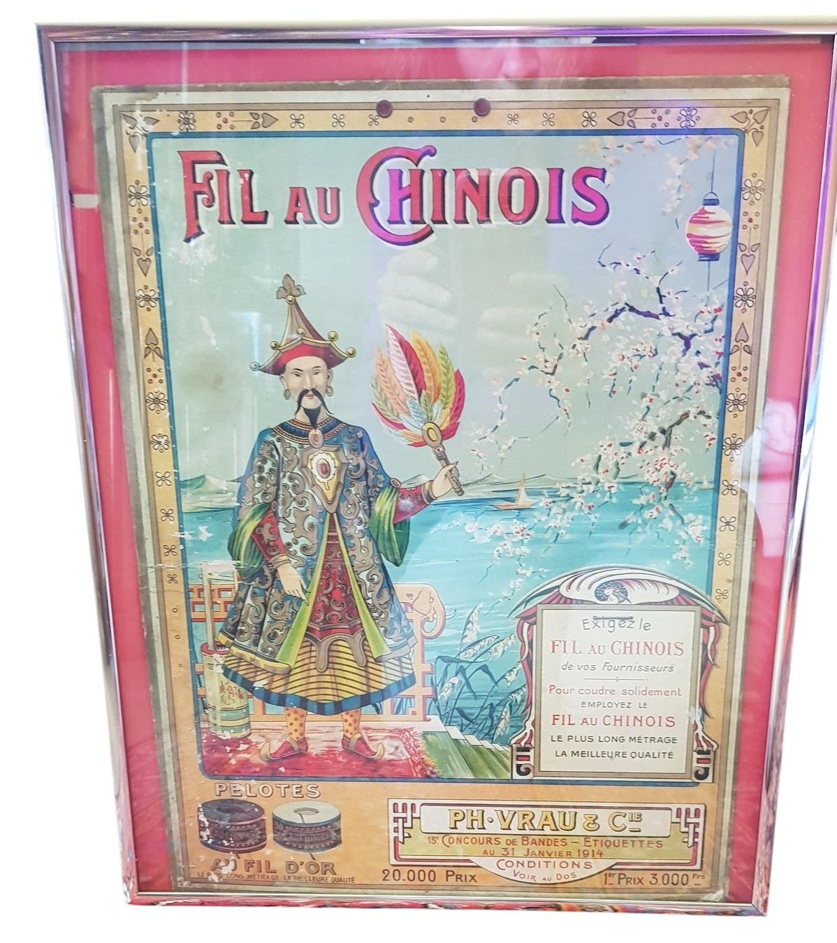 Poster & Bilder: Plakat antik - Werbung Seidenfaden China – Gebraucht aus Mörschwil von antiksalon21 1