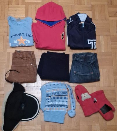 Lot des vêtements pour garçon 3-4 ans, taille 104, Hiver