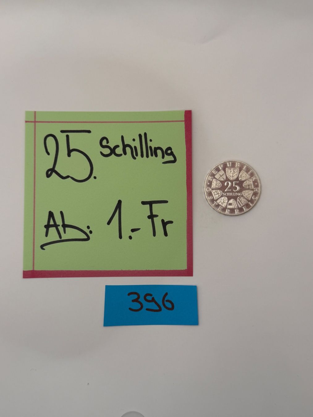 Toutes les monnaies: 25 Schilling Ab: 1.- Fr. – D'occasion à Engi par kasi09 1