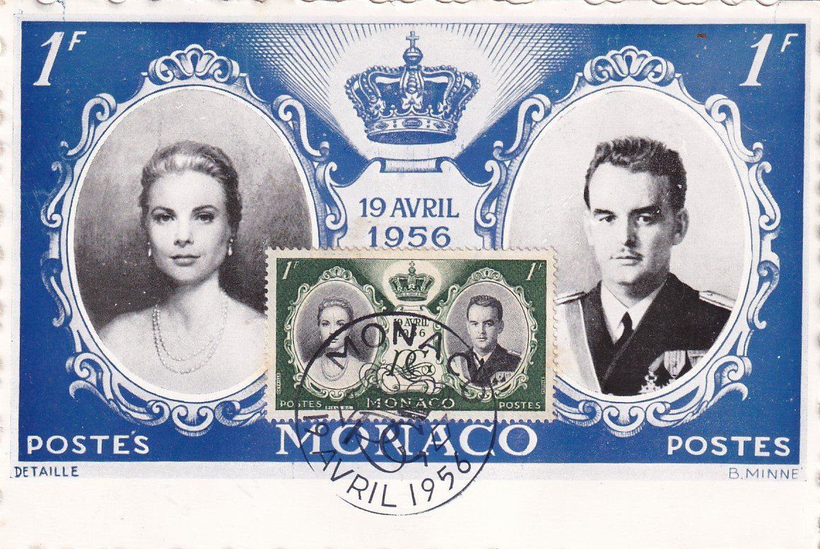 Tutti i francobolli: Maximumkarte Vermählung Monaco 1956 – Usato da Baar venduto da Asmara111