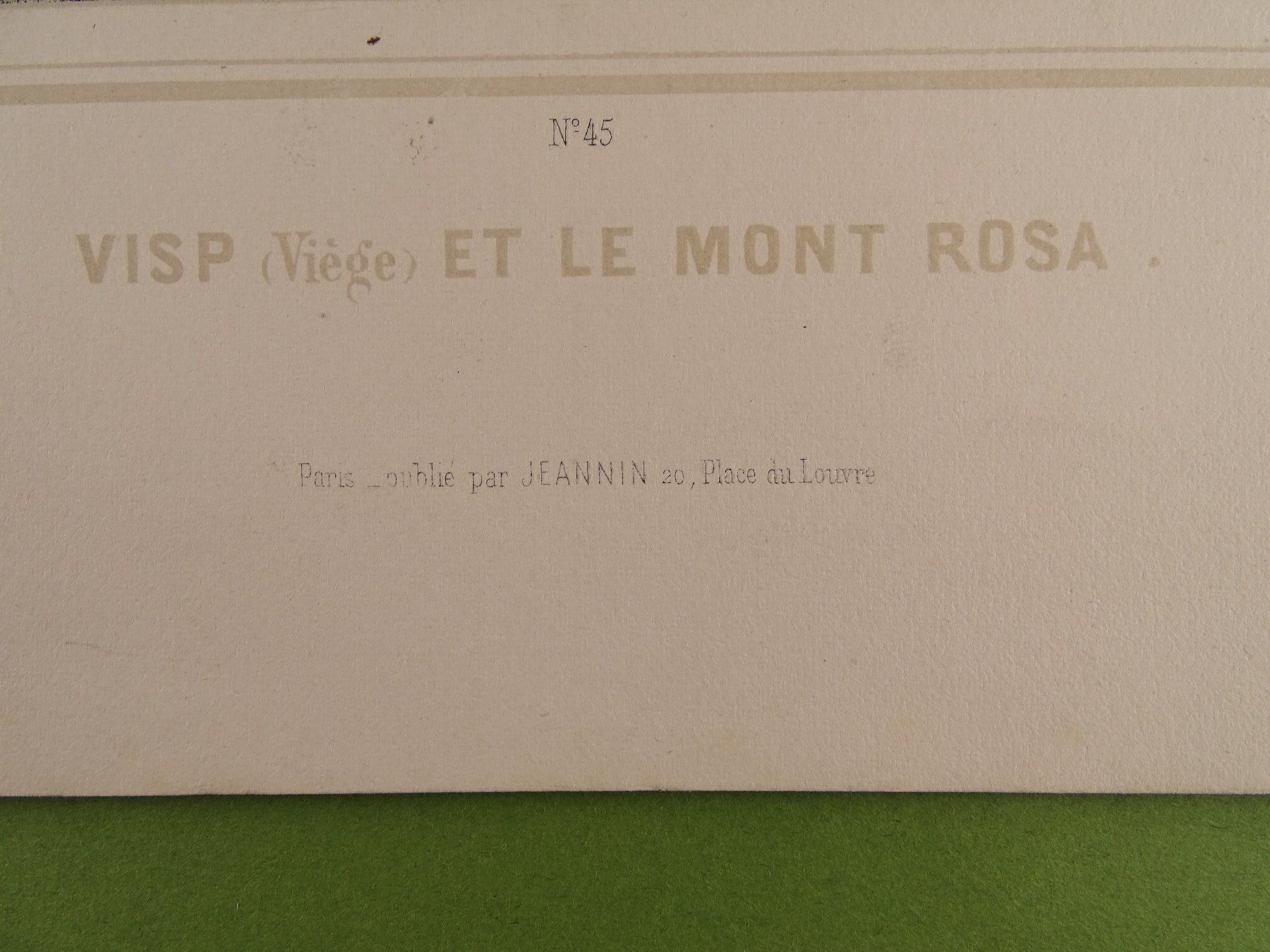 Incisioni: VISP, VIÈGE, LITHOGRAPHIE UM 1840 – Usato da Grüningen venduto da Kartensammler 7
