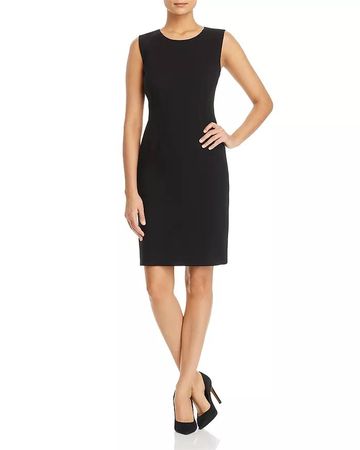Elie Tahari Womens Black Sleeveless Above The Knee Sheath