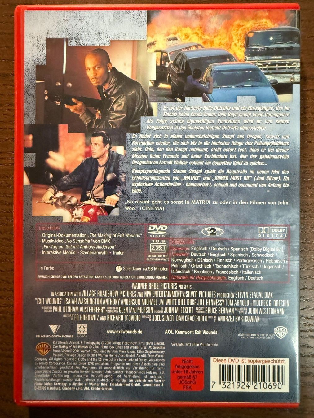 Tutti i DVDs: Exit Wounds – Usato da Zürich venduto da FilmFreunde 1