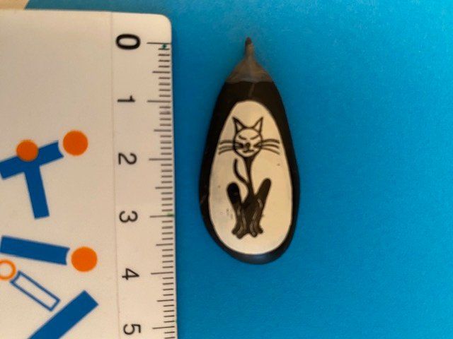 Anhänger: Schmuck-Anhänger Stein handbemalt – Gebraucht aus Edlibach von Arnoldotto 1