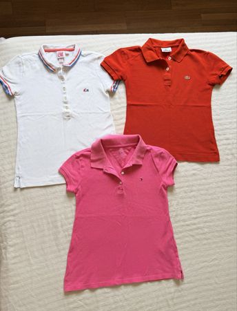 3er-Set LACOSTE T-Shirts für Mädchen Grösse 8/9 Jahre