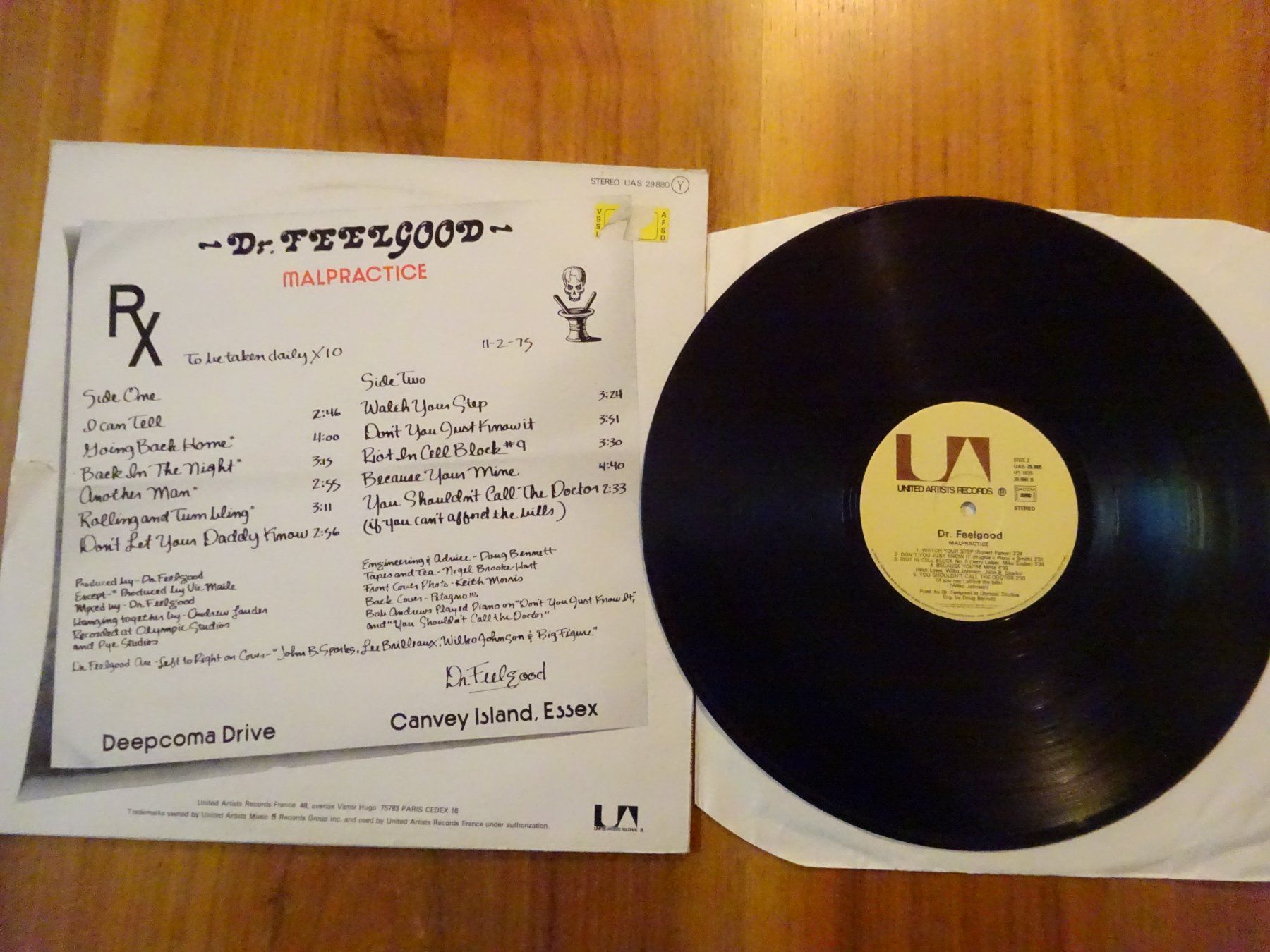 Schallplatten: DR. FEELGOOD ** WILKO JOHNSON ** MALPRACTICE ** NEUWERTIG – Gebraucht aus Luzern von xrayspex99 4