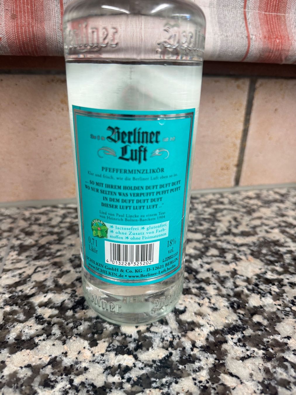 Spirituosen: Berliner Luft Pfefferminzlikör 7dl – Neu (gemäss Beschreibung) aus Winterthur von sportdisco2 4