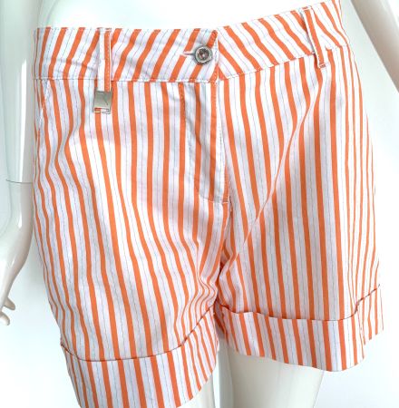 Chervò Golf Shorts Hose weiss/orange gestreift - EU 36