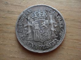(N5) 1 peseta 1893 Alphonse XIII
