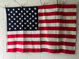 USA Flagge mit Stange