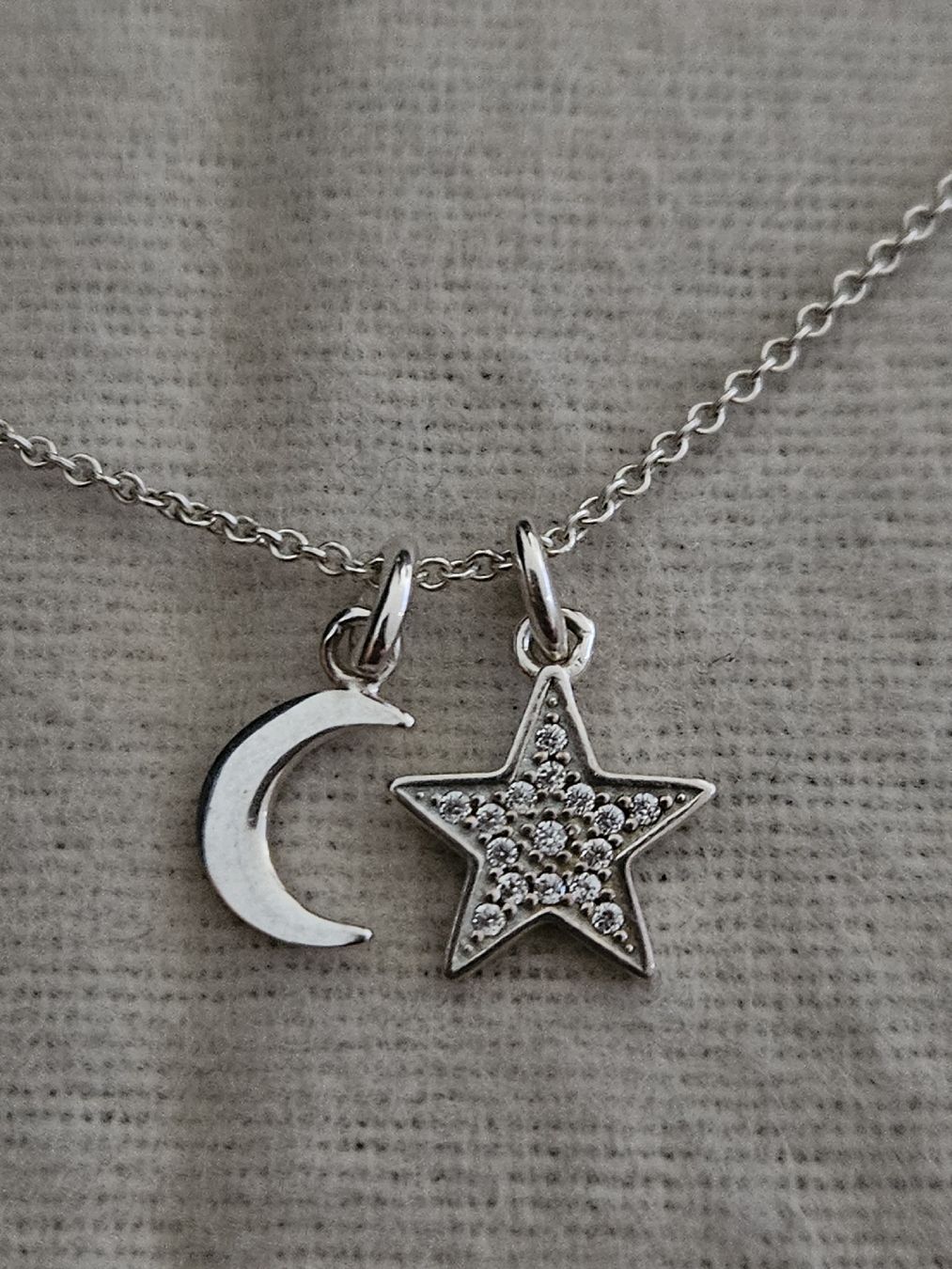 Thomas Sabo Catenine: Thomas Sabo Stern Mondsichel Kette Silber – Usato da Bern venduto da Sabulise