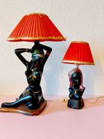 Vintage Design Lampen Afrika Figur Akt Gips (Stil Cortendorf