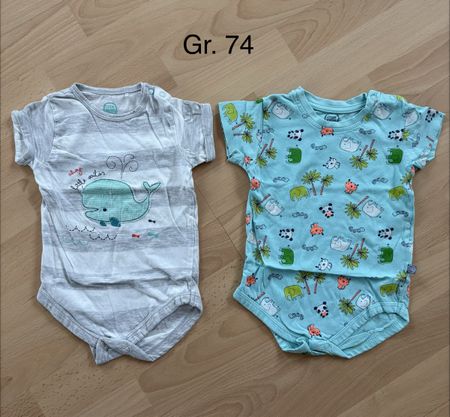2 Kurzarm Bodys, Gr. 74, Sommer, Top Zustand