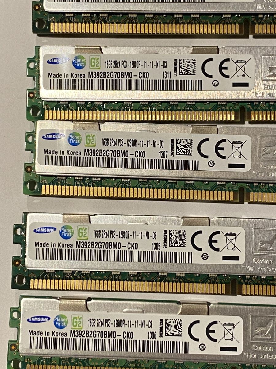 Samsung Memoria / RAM: 8x Samsung 16GB DDR3 ECC Registered Server  – Usato da Dotnacht venduto da 007ym 1