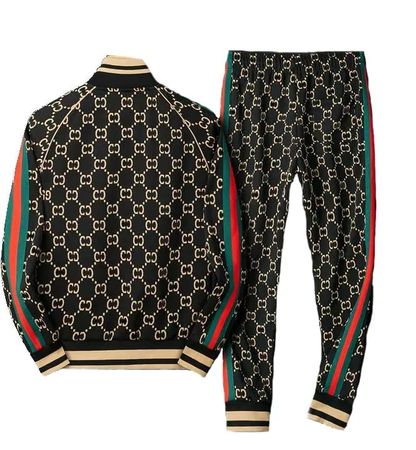 Schwarzer Jogginganzug mit Logo-Muster für Frühling/Sommer
5
