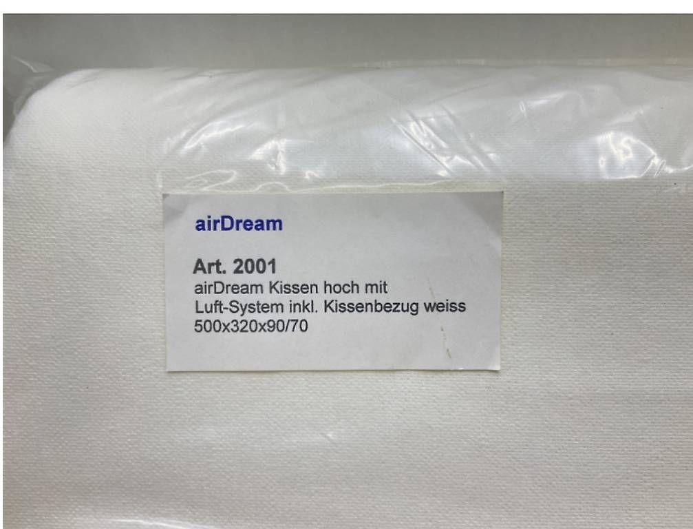 Kissen: Kissen mit Luftsystem airDream  ergonomisch & bequem – Neu und originalverpackt aus Müselbach von Mueselbach 2