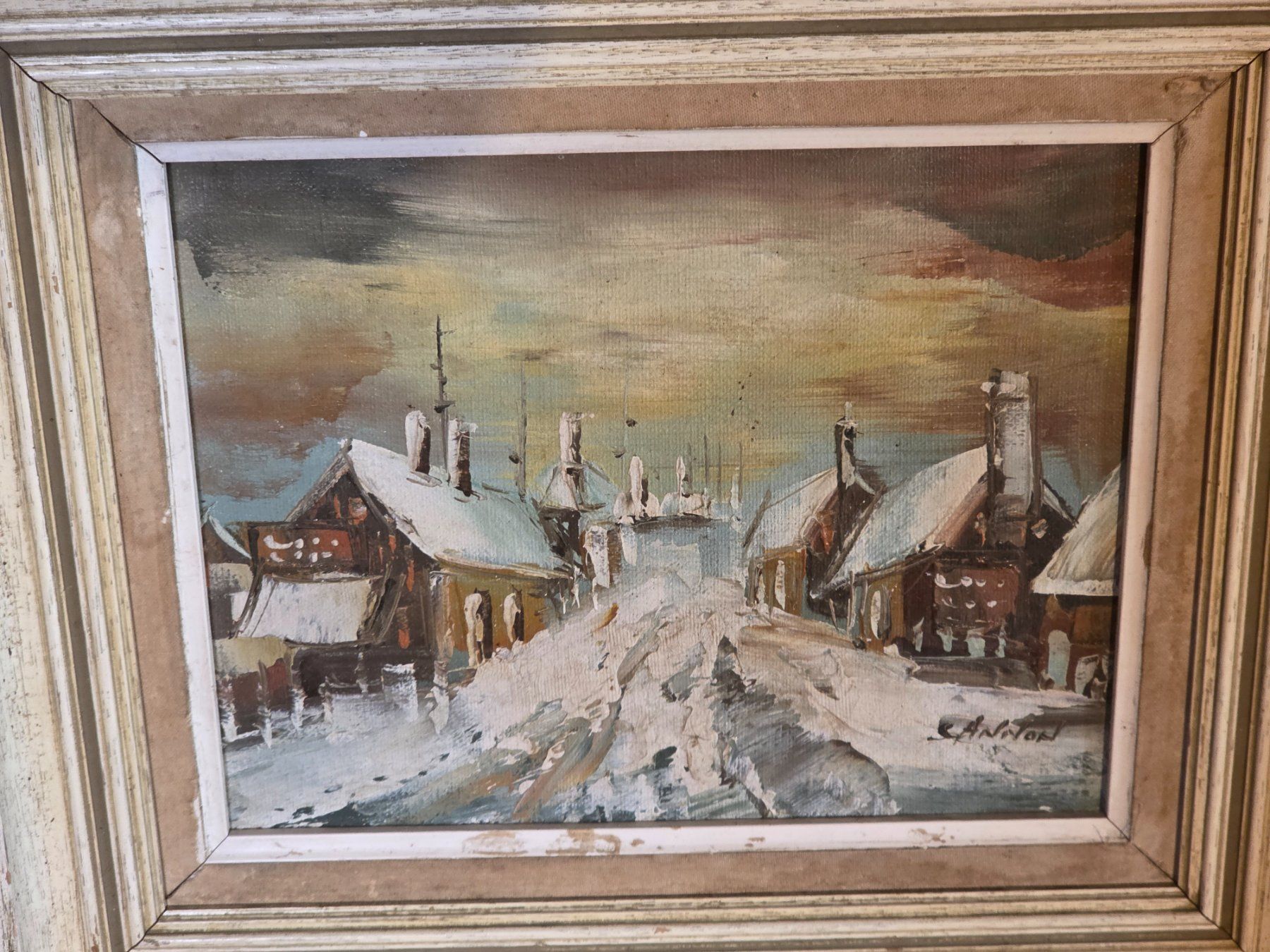 Dipinti: Ölgemalde einer verschneiten Landschaft – Usato da Rohrbach venduto da lod_m58r 4