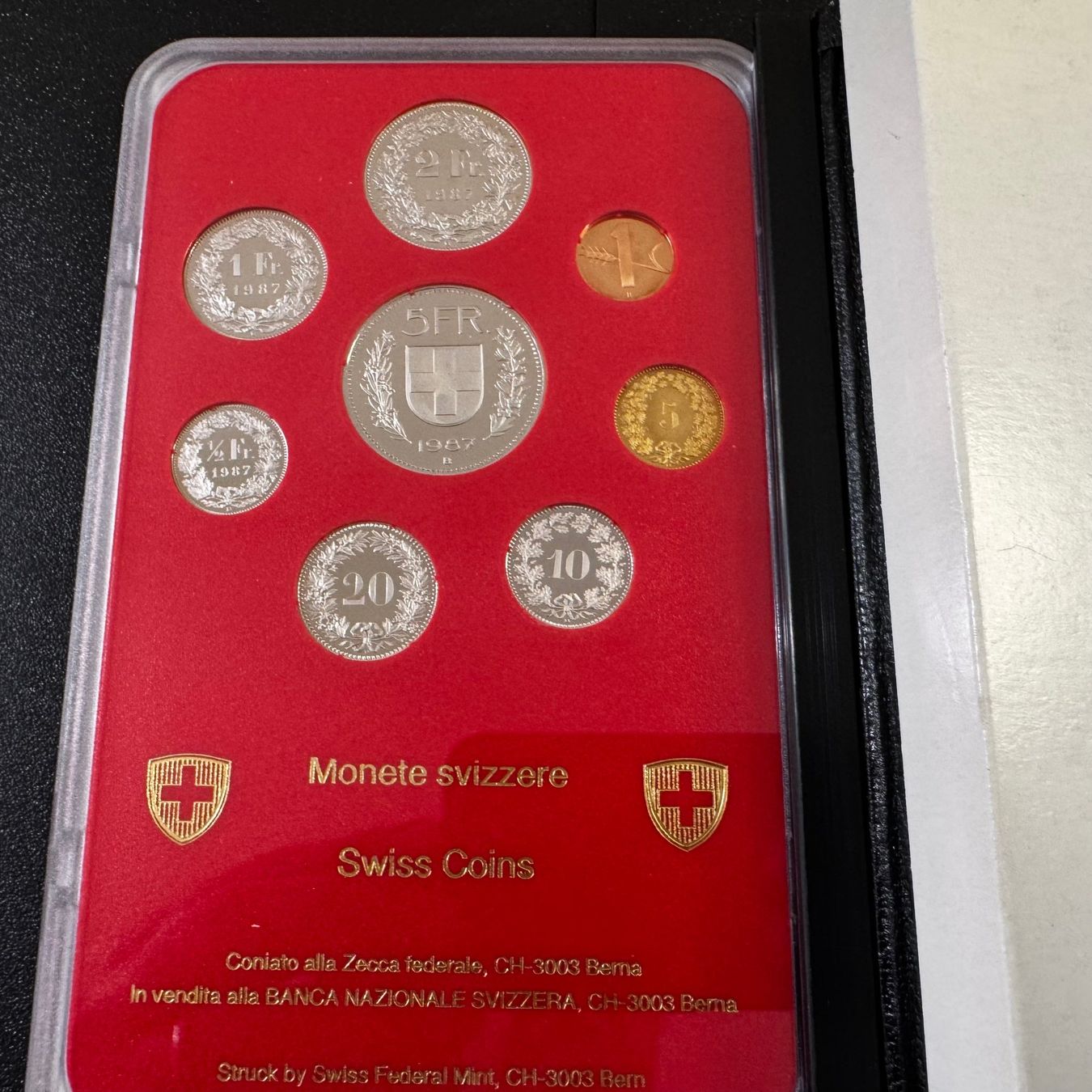 Tutti le monete: Münzsatz Schweiz 1987 PP Etui – Usato da Reitnau venduto da tb-muenzen 1
