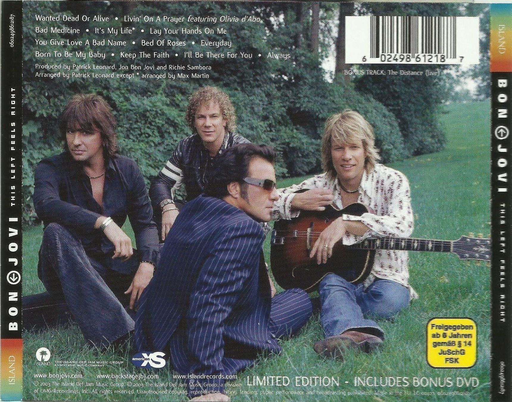 CD: Bon Jovi CD Bonus Dvd This Left Feels Right – Usato da St. Margarethen TG venduto da ursk10 1
