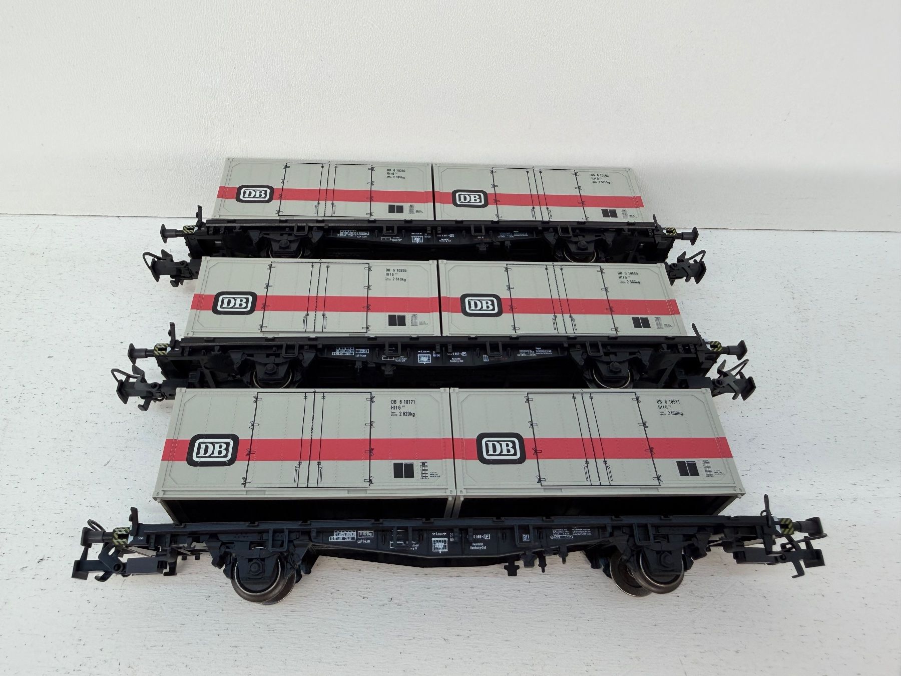 Märklin Modellini di ferrovie: Märklin Container Tragwagen  der DB – Usato da Büsserach venduto da ModellbahnDepot 1