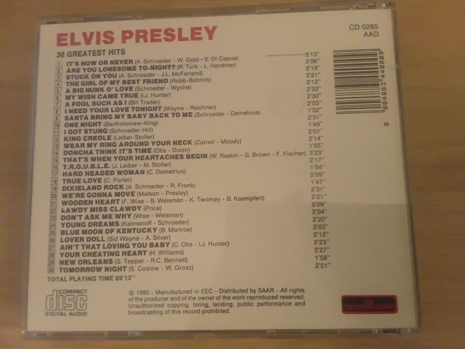 CD: Elvis Presley – Usato da Liebefeld venduto da CD-Urs 1