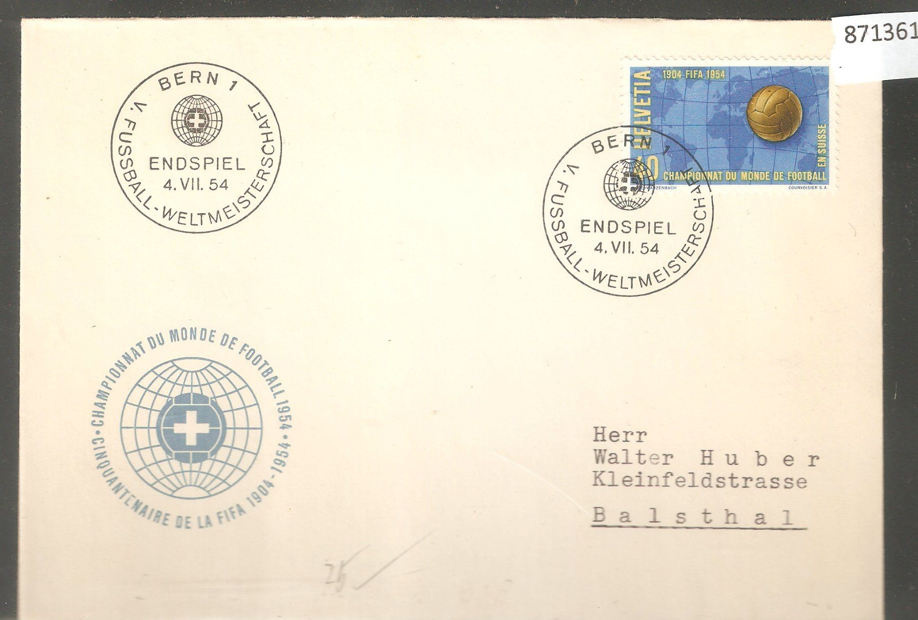 Tutti i francobolli: WM 1954 Brief Endspiel – Usato da Lausanne venduto da Whorvath