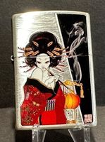 JAPAN IMPORT ZIPPO "OIRAN MIT OPIUM-PFEIFE" NEU