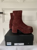 VIC MATIE: Neu/OVP - Bordeauxrote Wildleder-Stiefelette, 37