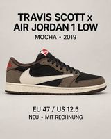 Travis Scott x Air Jordan 1 Low Mocha  EU 47  Neu