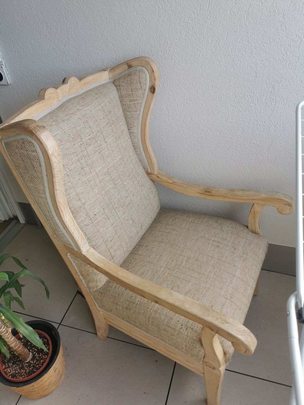 Fauteuils: Ohrensessel Holz hellbraun Stoff – D'occasion à Magden par seb_2tlv