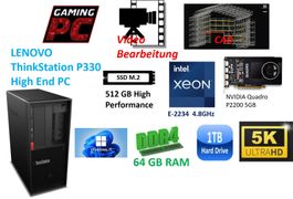 PC Lenovo P330 64GB 512GB 1TB P2200 XEON E-2234 4.8GHz Win11