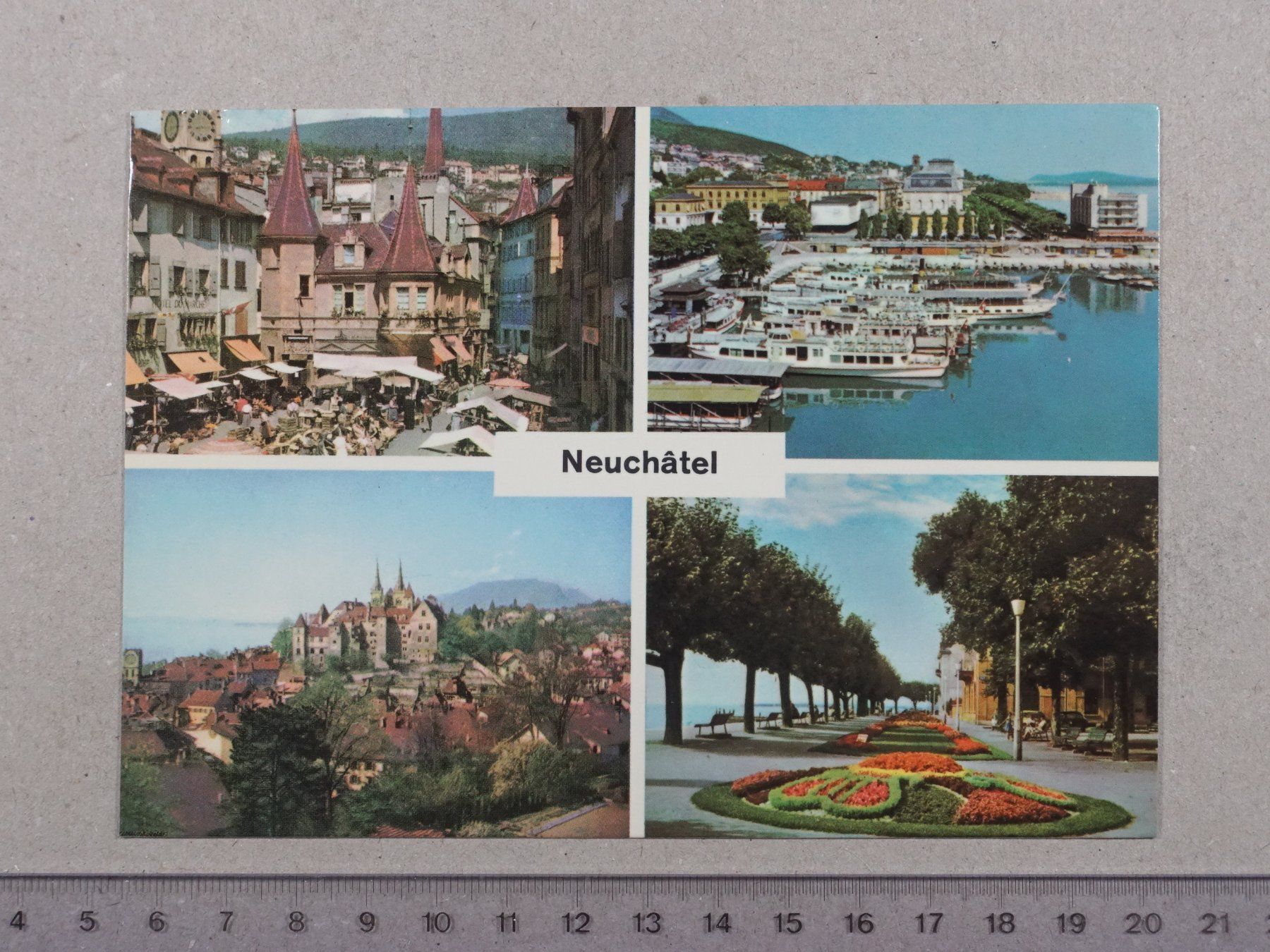 Cartoline postali: Neuchâtel, 1974 – Usato da Lenzburg venduto da fh1