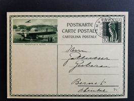 Bildpostkarte   Bern  Flugplatz  1930  Flugzeug