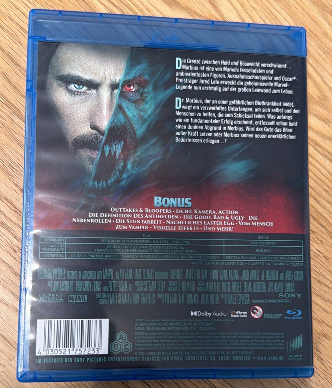 Tous les DVDs: MORBIUS BLU-RAY – D'occasion à Zürich par freioccasionen 1