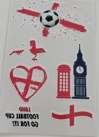 WM 2026 Temporary Tattoos England Fussball Herzen neu