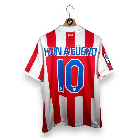 Original 2010-11 Atletico Madrid Home Trikot Agüero
