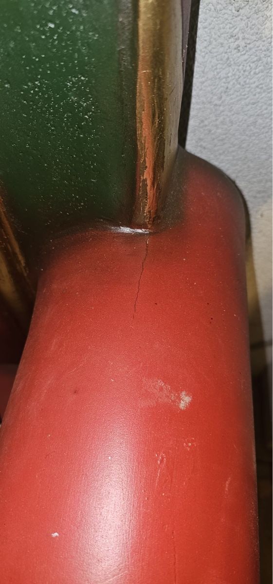 Figuren: Sitzender Weihnachtsmann auf einem Thron mit Laterne – Gebraucht aus Laufen von blikebasel 7