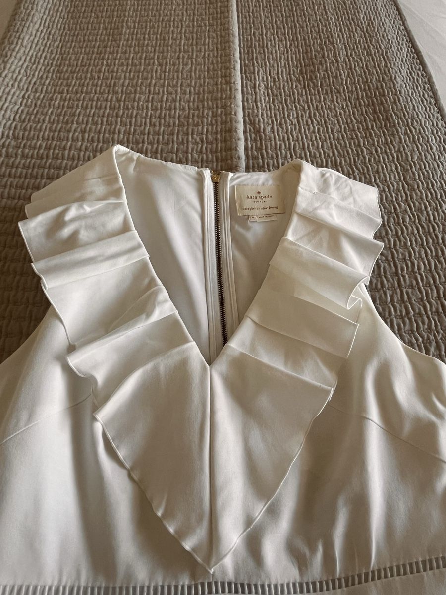 Kate Spade Vestiti: Kate Spade white ruffle dress size M EU40 – Usato da Luzern venduto da ycg_2nr9 2