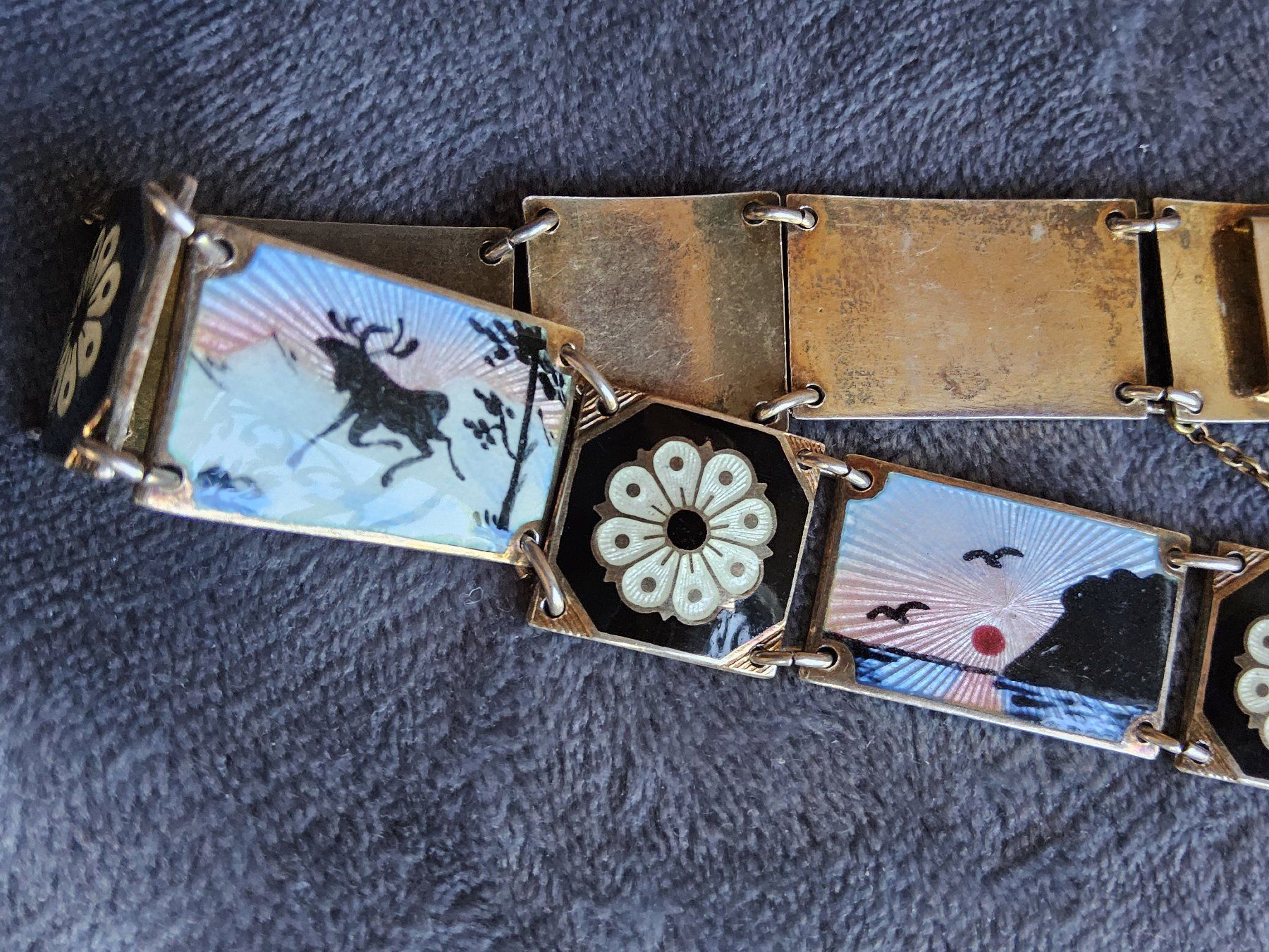 Bracciali & Braccialetti: Vintage David Andersen Email Sterling Armband 50er – Usato da Zürich venduto da SciTec 6